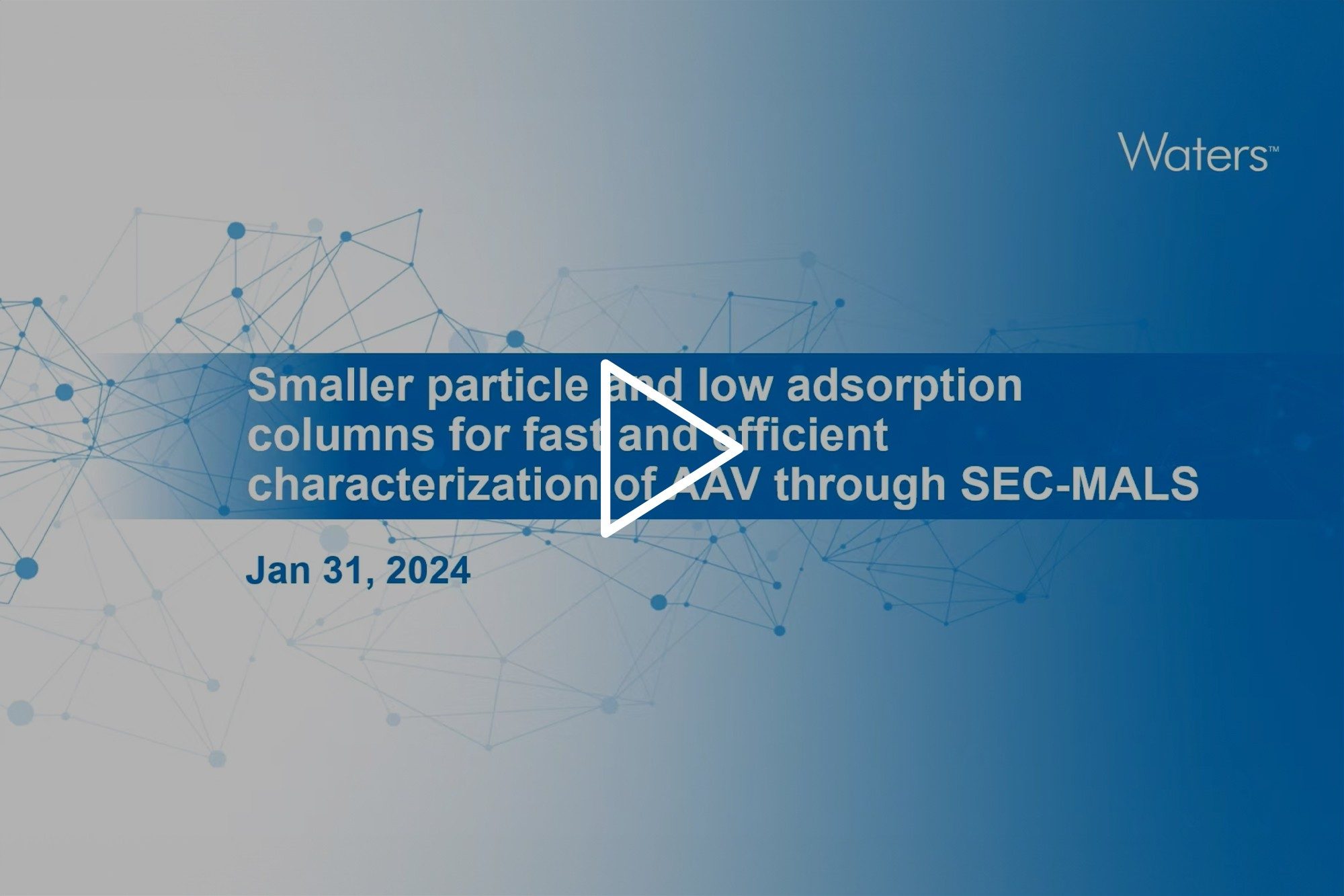 Smaller Particle and Low Adsorption Columns for Fast and Efficient Characterization of AAV through SEC-MALS