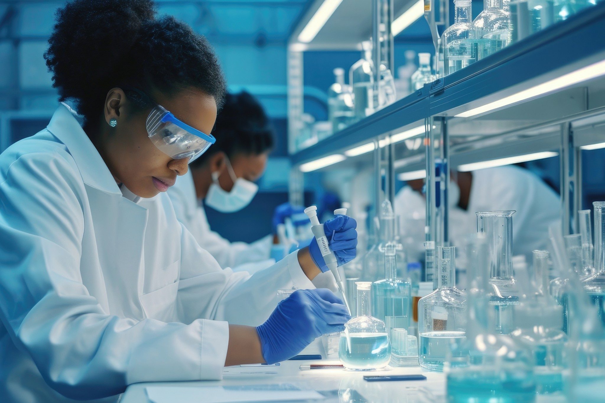 Female scientist in a lab 