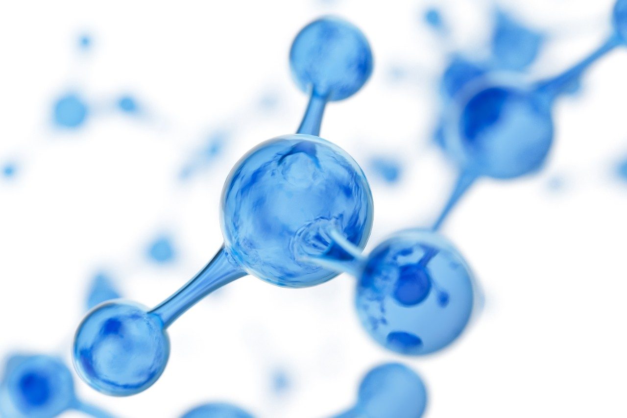 Blue water molecules