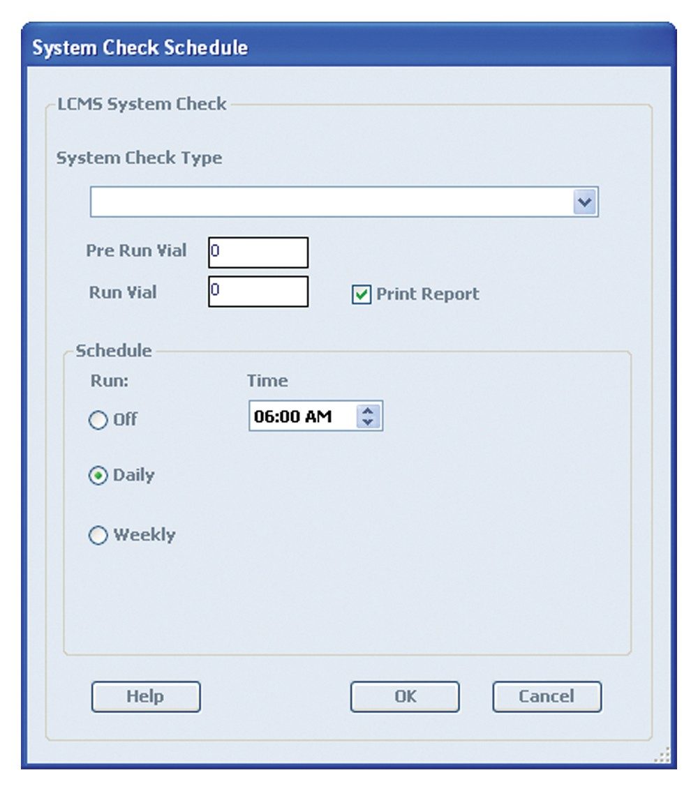 System Check Schedule