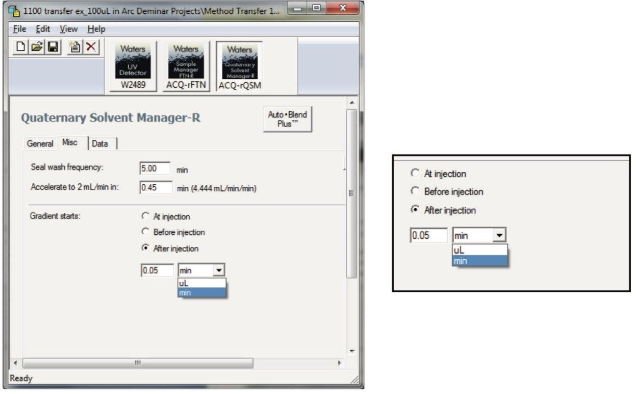 Instrument editor showing Gradient SmartStart feature