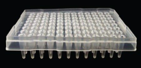 Selected 96-well PCR plate for automated GlycoWorks RapiFluor-MS  N-glycan sample preparation.