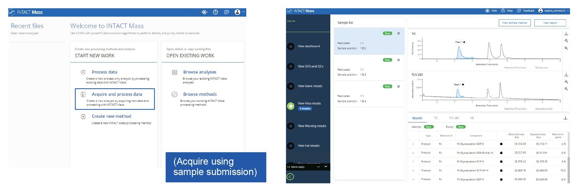  Integrated acquisition and data processing using the Intact Mass App