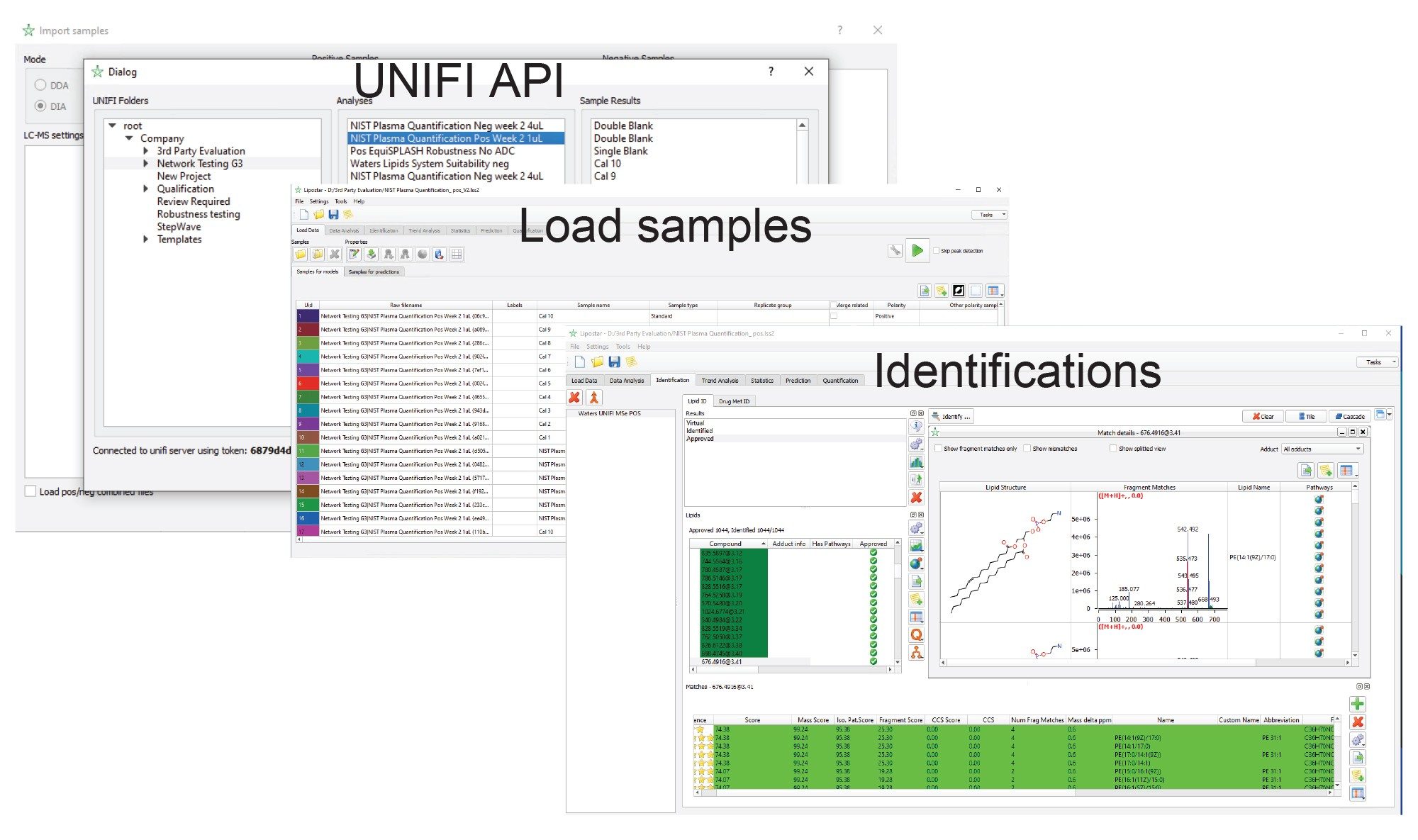 The application program interface can be used to transfer