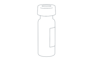 Line drawing of a vial