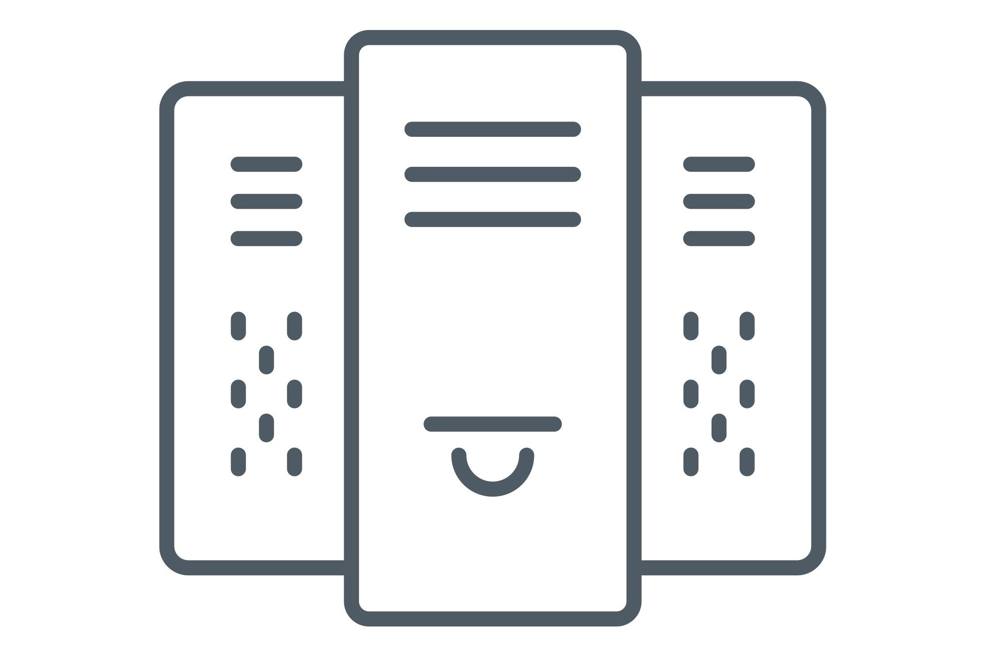 Simple line drawing of a server database