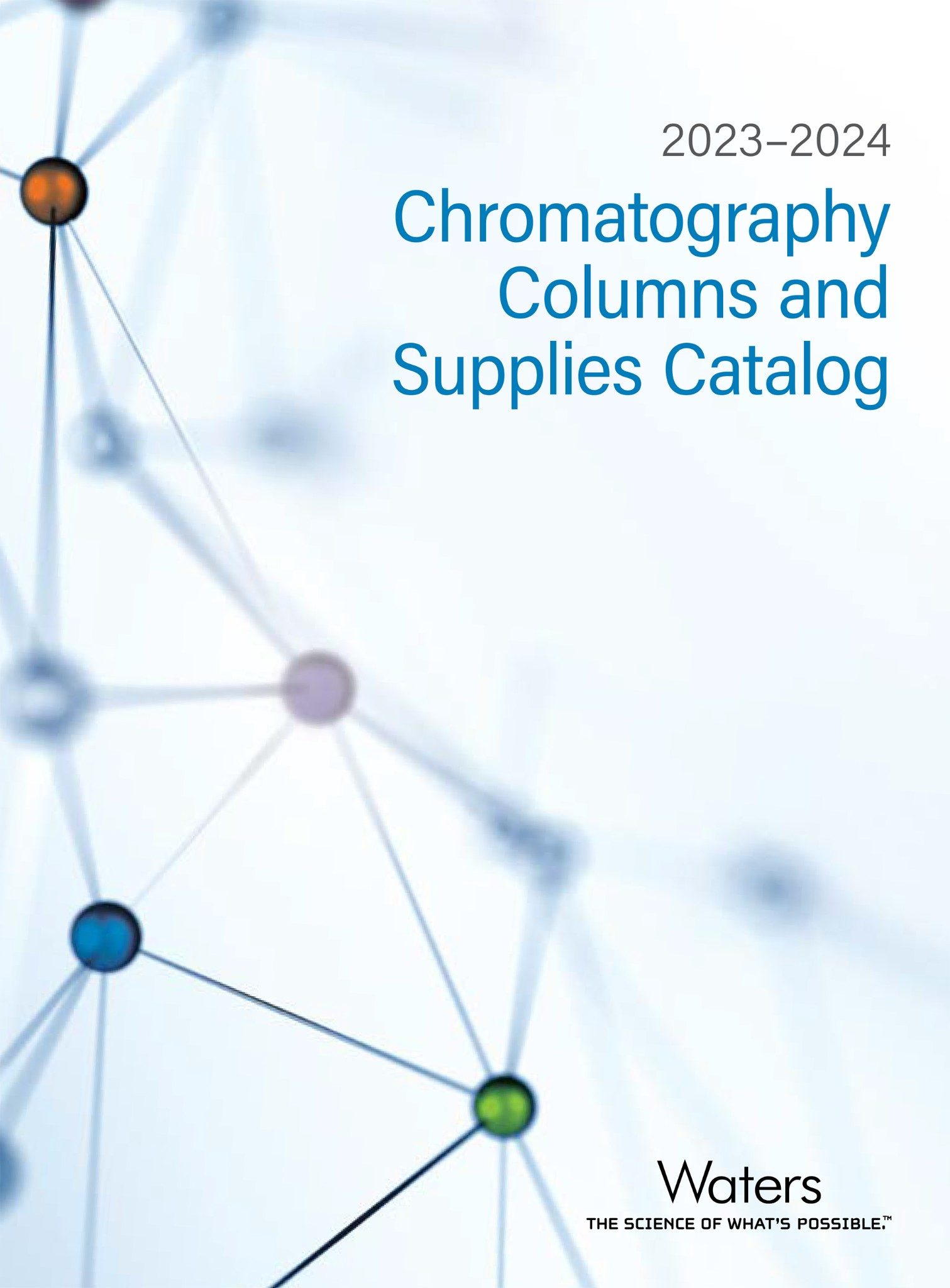 Capa do Catálogo de suprimentos e colunas cromatográficas 2023-2024